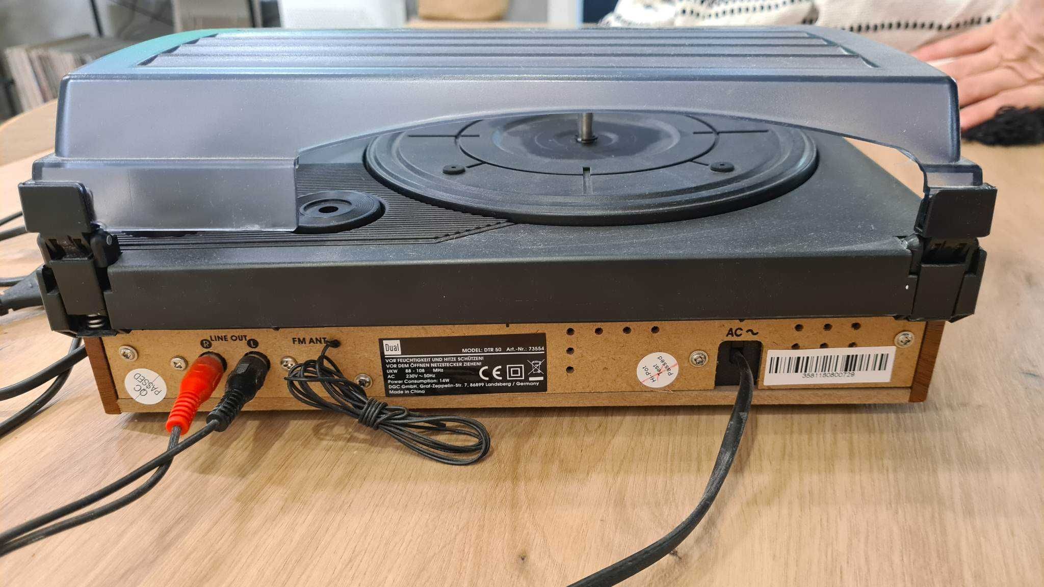 Gramofon Dual DTR 50 Napęd paskowy Srebrno-czarny