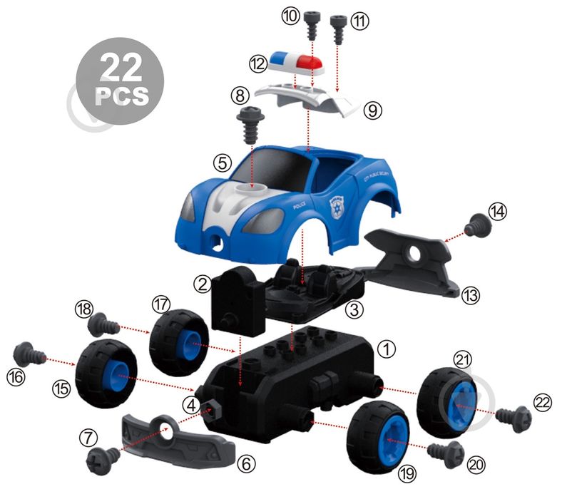 Конструктор Spatial Creativity Поліцейська з електричним двигуном