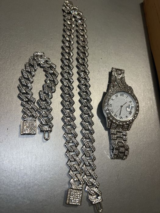 Conjunto Relógio Colar Puslseira