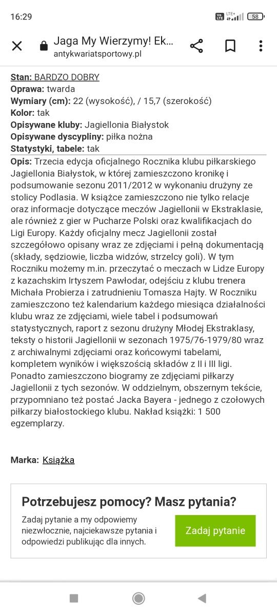 Jagiellonia książka Jaga my wierzymy