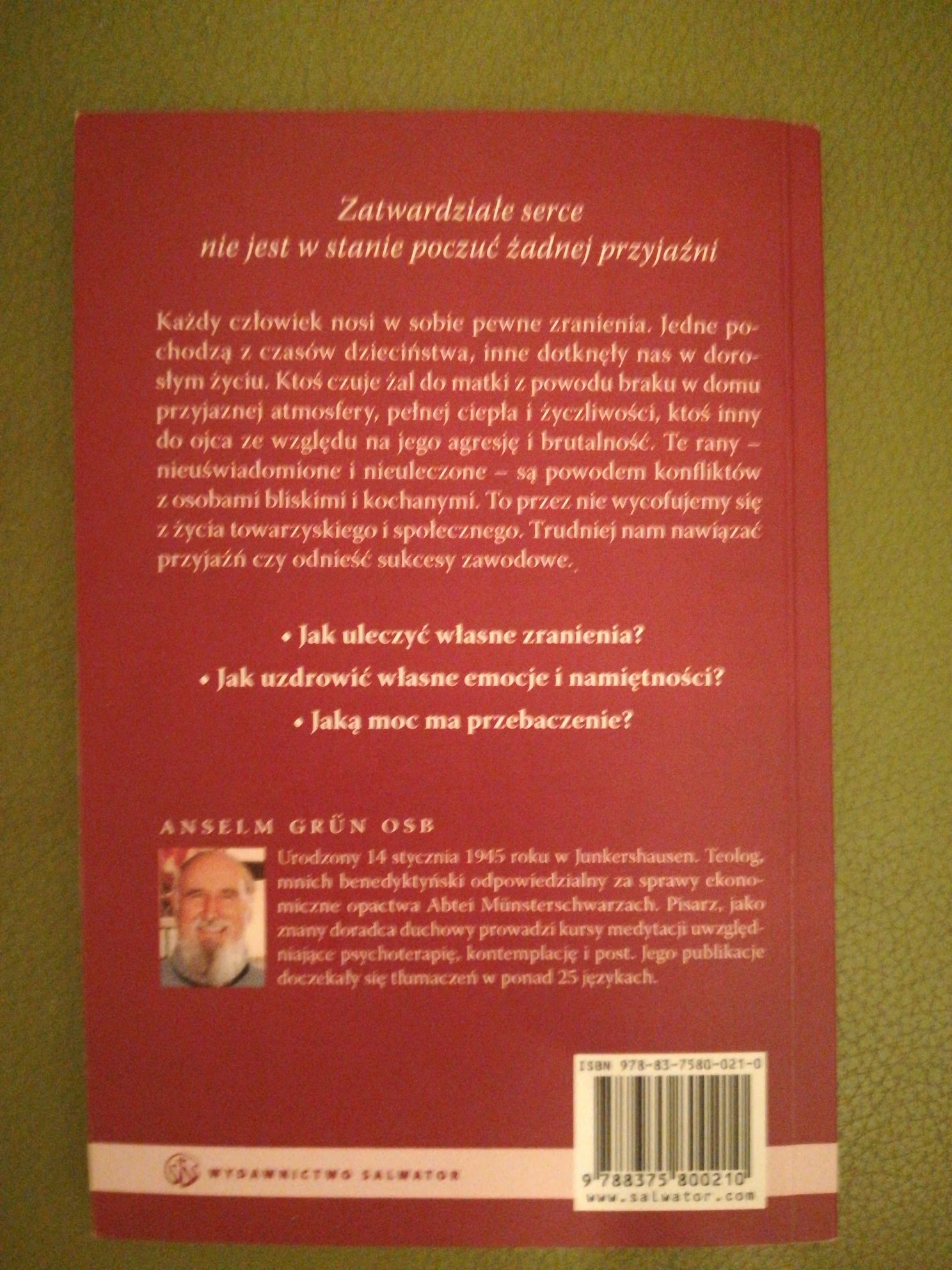 książka "Zamienić rany w perły" Anselm Grun OSB