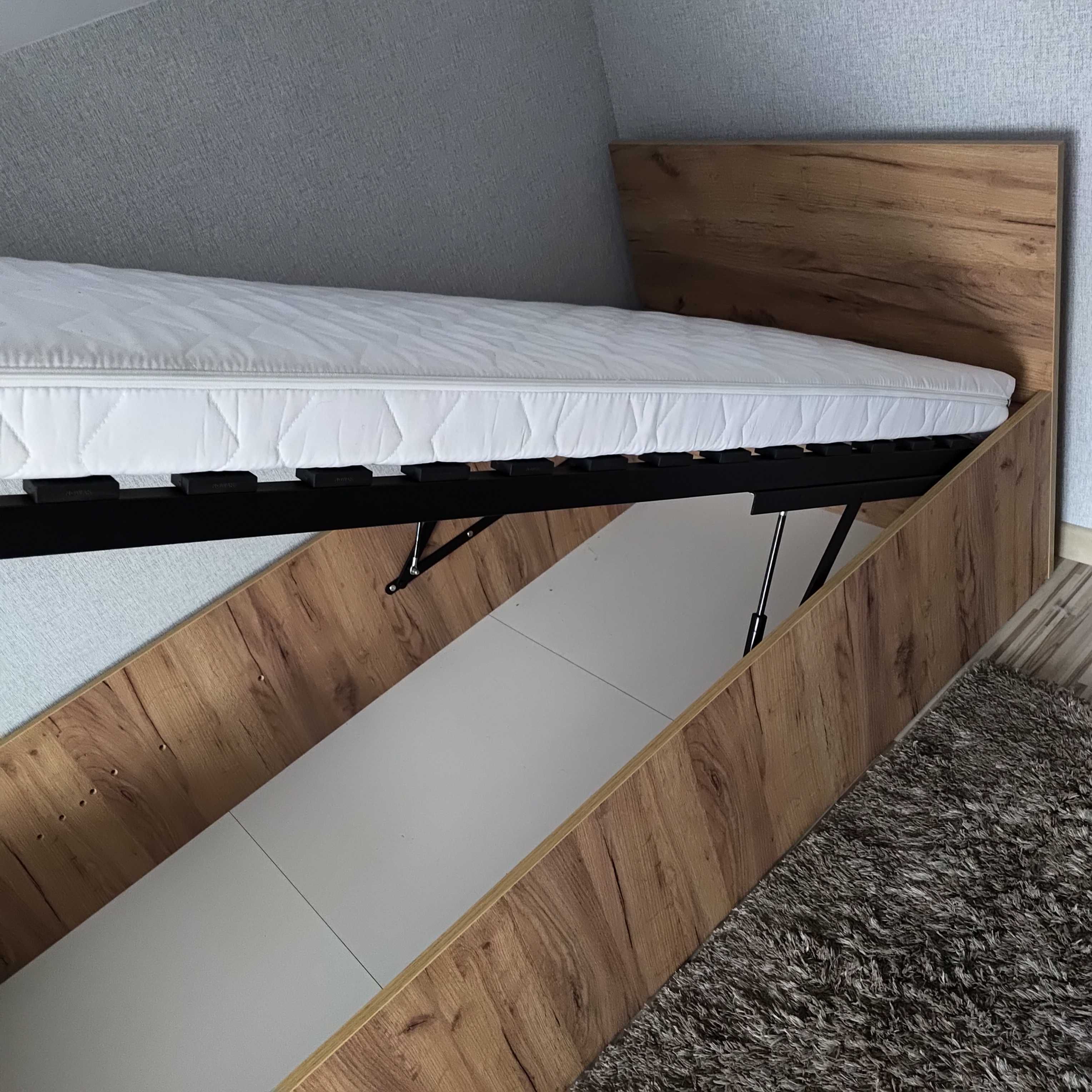 Łóżko 90x200 stelaż metalowy,plus materac