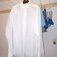 Biała koszula do muszki z mankietami 43