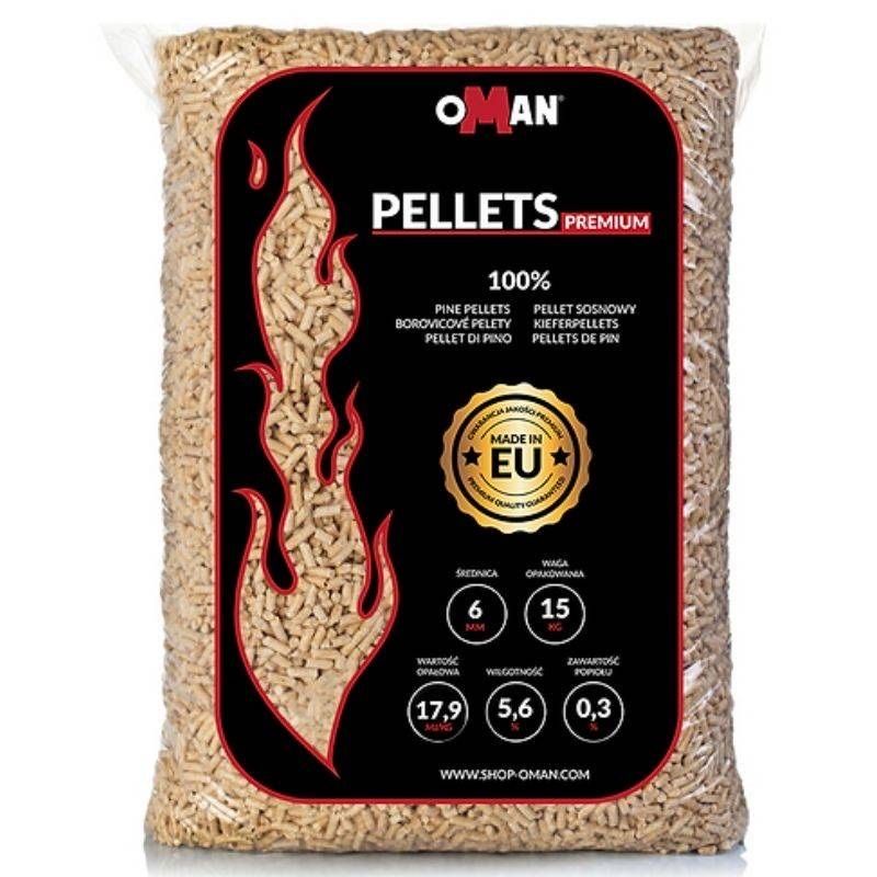 PELLET OMAN 15 kg Pellets 100% sosna Pelet TRANSPORT Worek 19,99 zl
