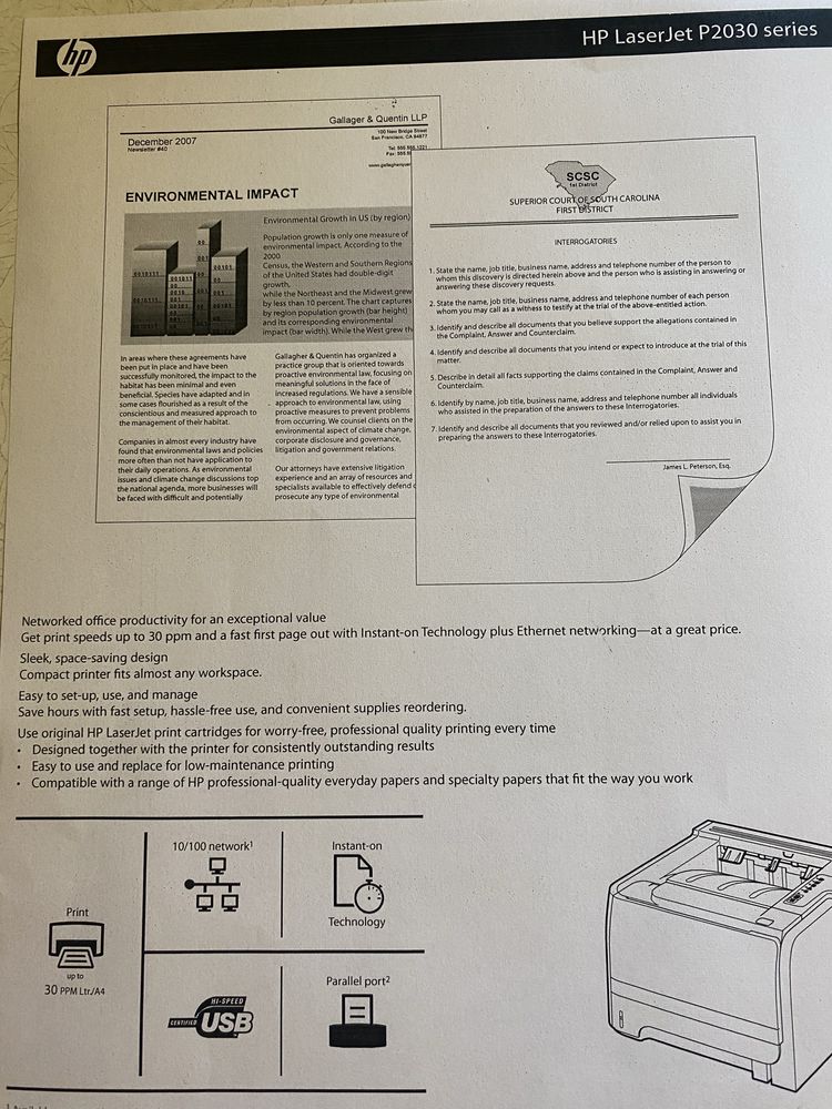 HP Laser Jet  P2035 принтер б/у