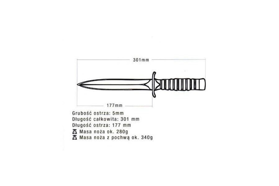 Nóż wojskowy MILITARY KNIVES wz.98 A taktyczny (WZ98A)