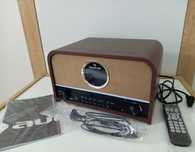 NOWE Radio retro Auna Columbia DAB brązowe z pilotem CD