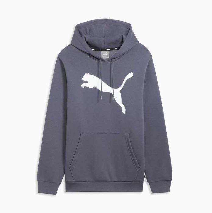 Сіре \ Біле Чоловіче худі puma big cat logo men's hoodie нове оригінал