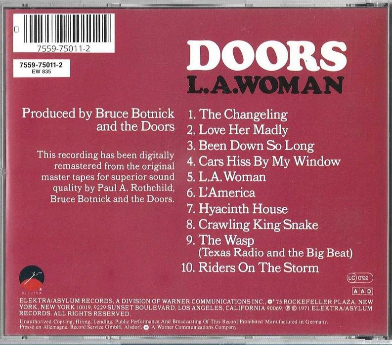 Doors - - - - - L.A. Woman - - - - - CD