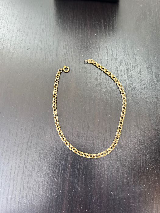 Pulseira de malha friso, ouro amarelo 18Kilates.