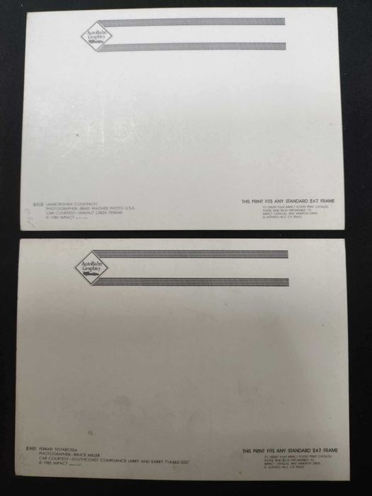 Postais Photo vintage da Impact 18 x 13 cm print in japan raros