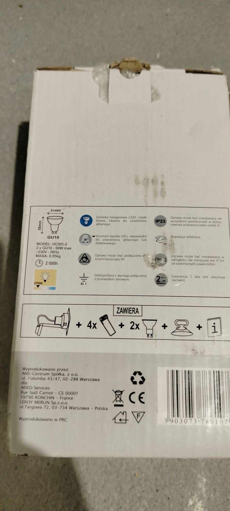 Lampa sufitowa wpuszczana oprawa inspire arramis nowa