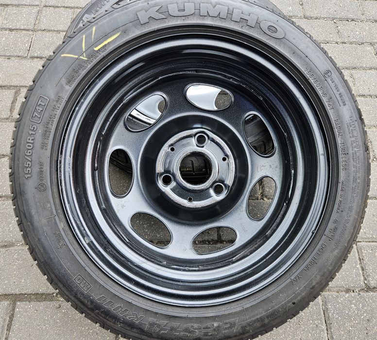 4x Felgi stalowe SMART 4.5+5.5 x 15" 3x112,5 ET23,5 + ET22 Fortwo [767