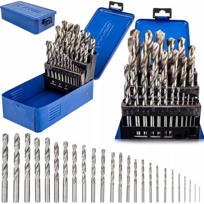 Zestaw Wierteł Wiertła Do Metalu Stali Hss 1-13mm Zestaw 25 El