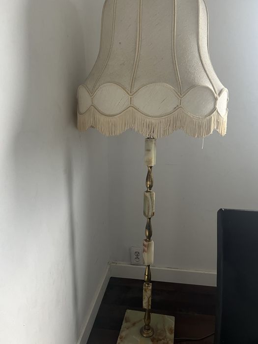 Lampa vintage prl, kamien chyba onyx