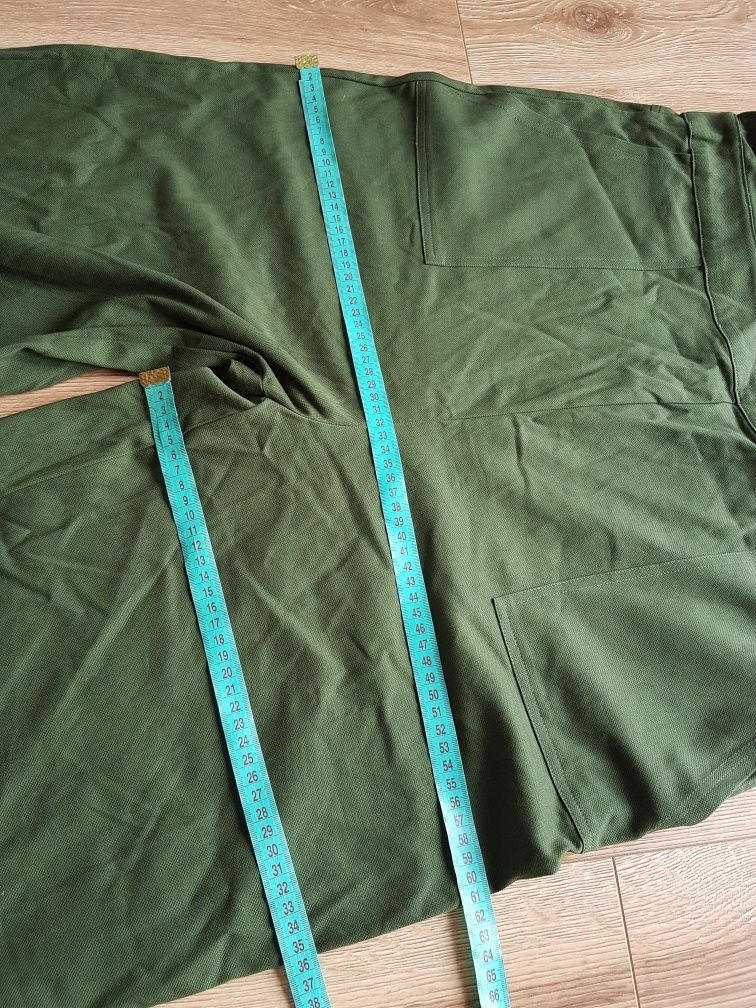L 40 XL 42 Oliver Bonas khaki ogrodniczki damskie spodnie na szelkach