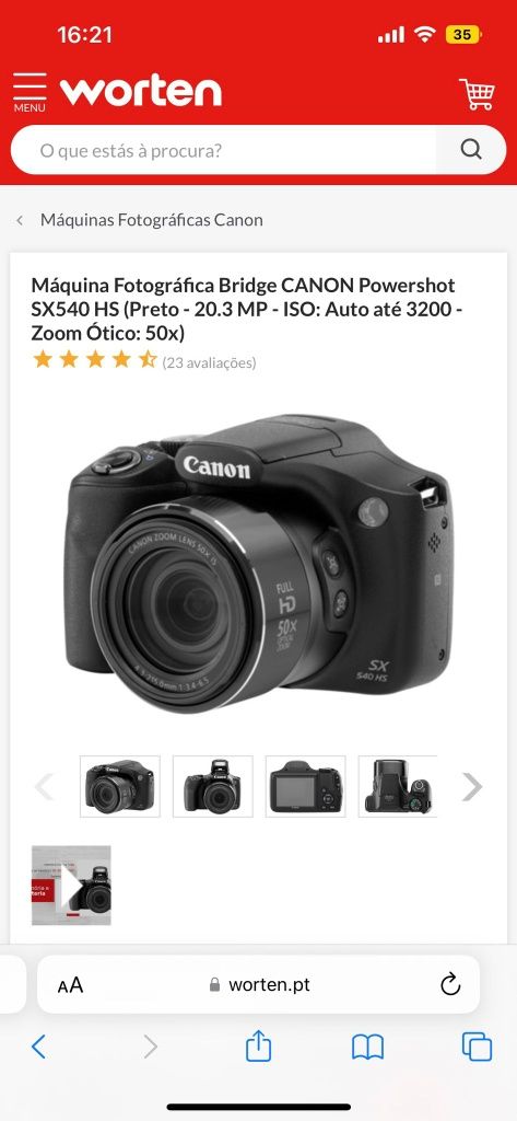 Canon SX540 powershot