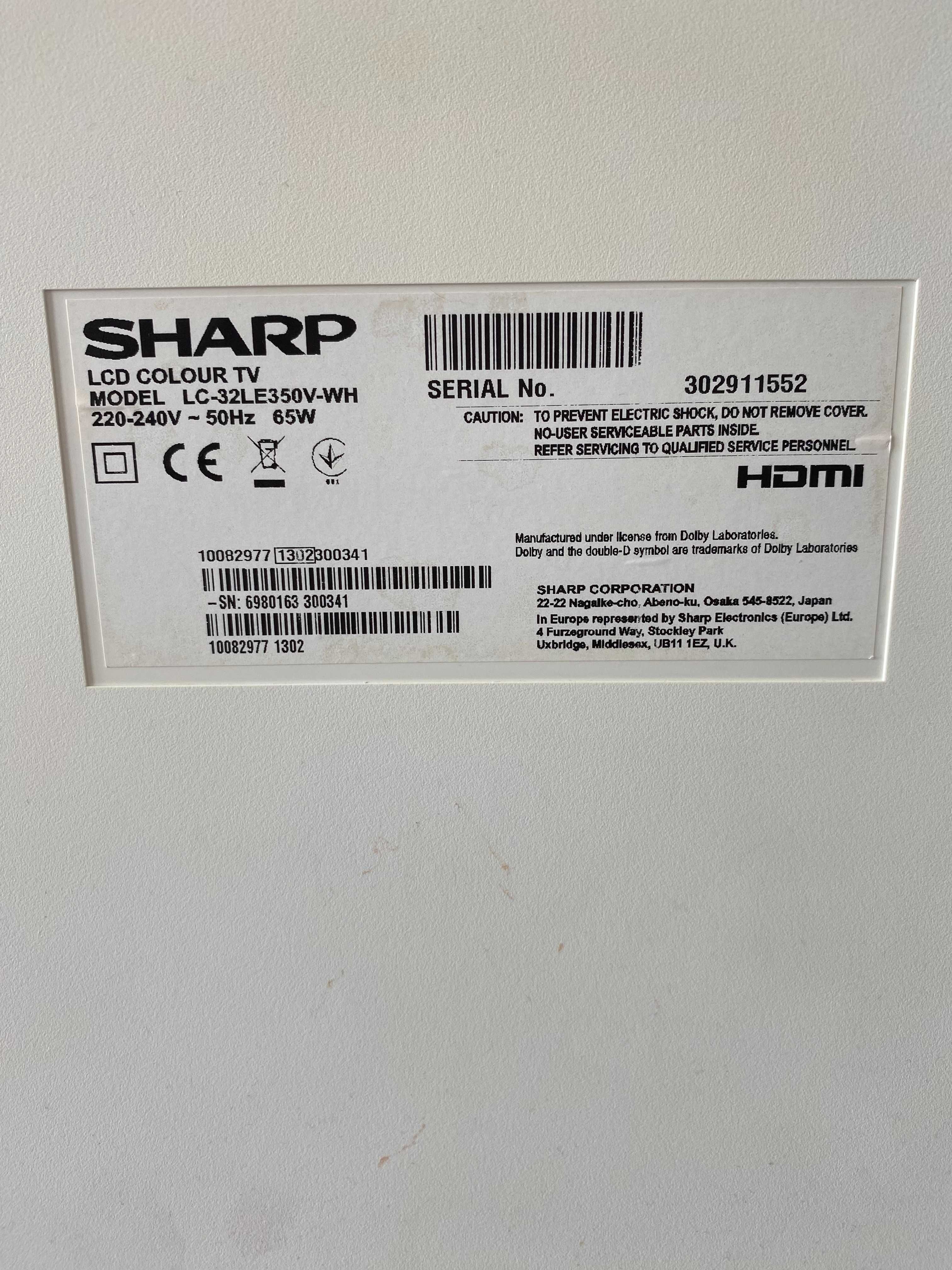 Telewizor Sharp 32 cale LCD model LC-32LE350V-WH