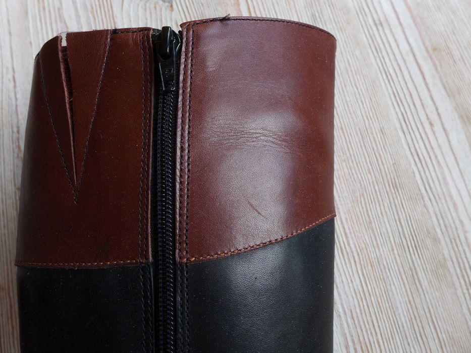 Francuski Szyk Daniel Hetcher eleganckie paryskie kozaki 39 skórzane