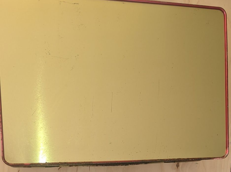 Stara metalowa puszka XXL po słodyczach vintage z widokiem 38x26.5x12