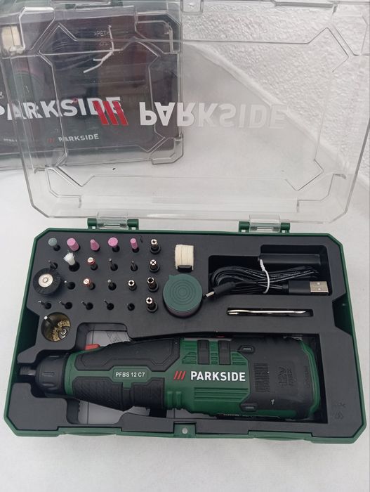 гравер PARKSIDE PFBS 12 C7, акумулятор гравер парксайд, набір гравер