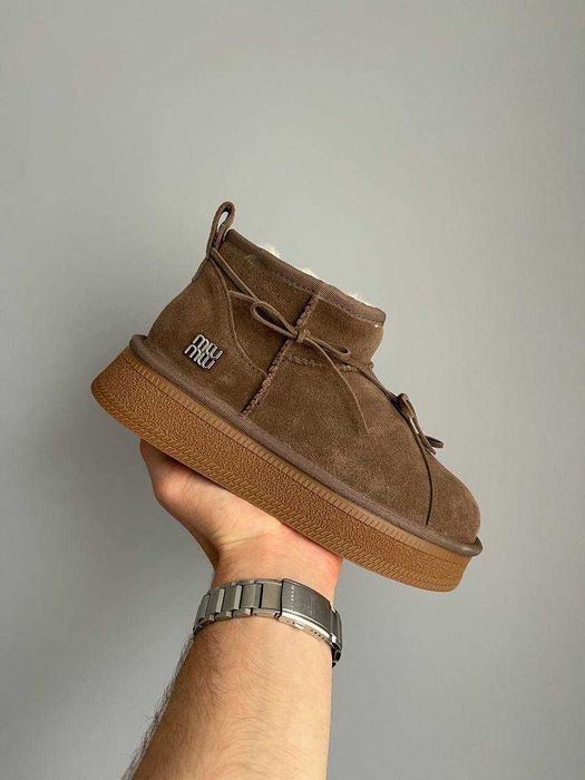 Черевики MIU MIU Winter Boot Chocolate premium зимові