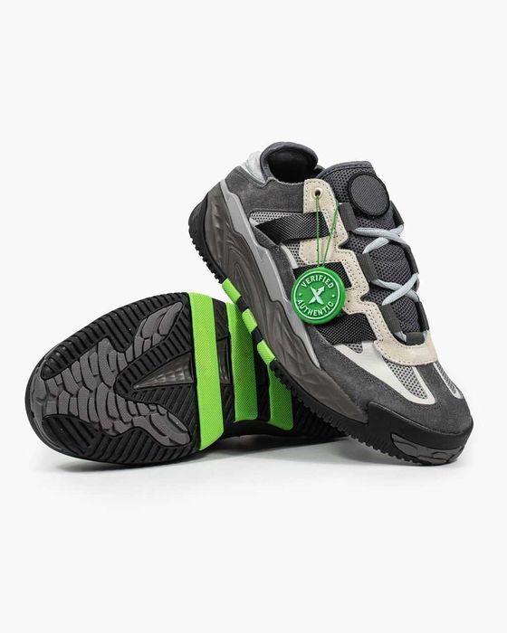Мужские кроссовки Adidas Niteball Gray&Green. 40-45