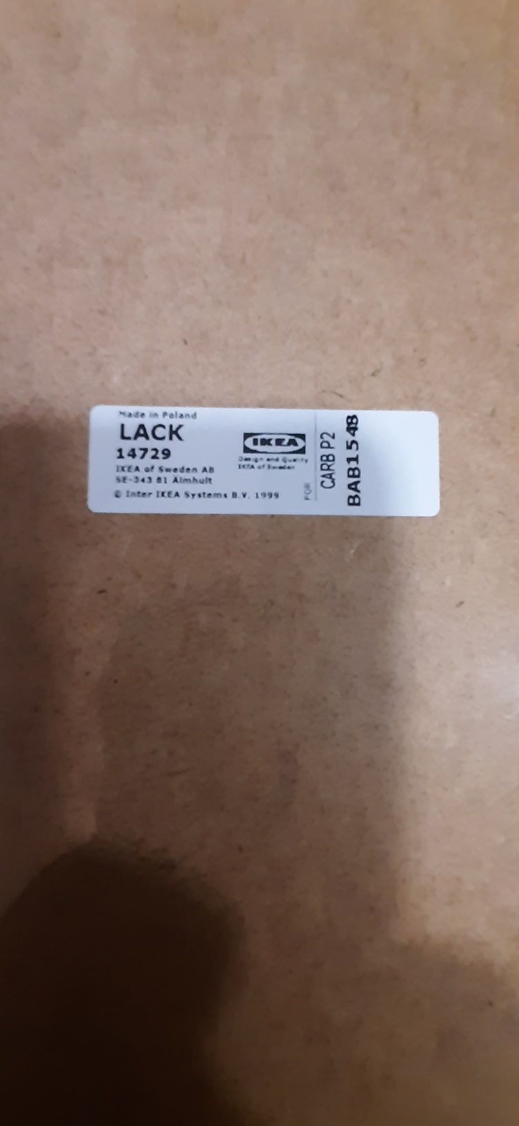 Stolik IKEA Lack 55x55 grubość 45 mm na kółkach