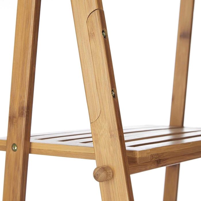 Toalheiro de pé em escada dobrável bambu 152 x 53 x 31 cm ENVIO GRÁTIS