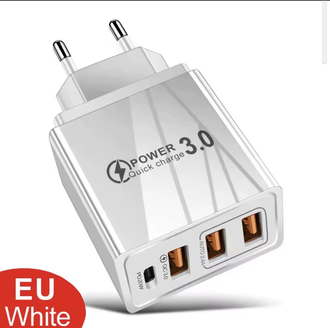 Універсальний зарядний пристрій Новий на 4 USB виходи (Адаптер ЮСБ)
