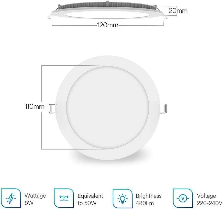 Reflektor sufitowy LED Zestaw 4szt Lumary 6 W LED