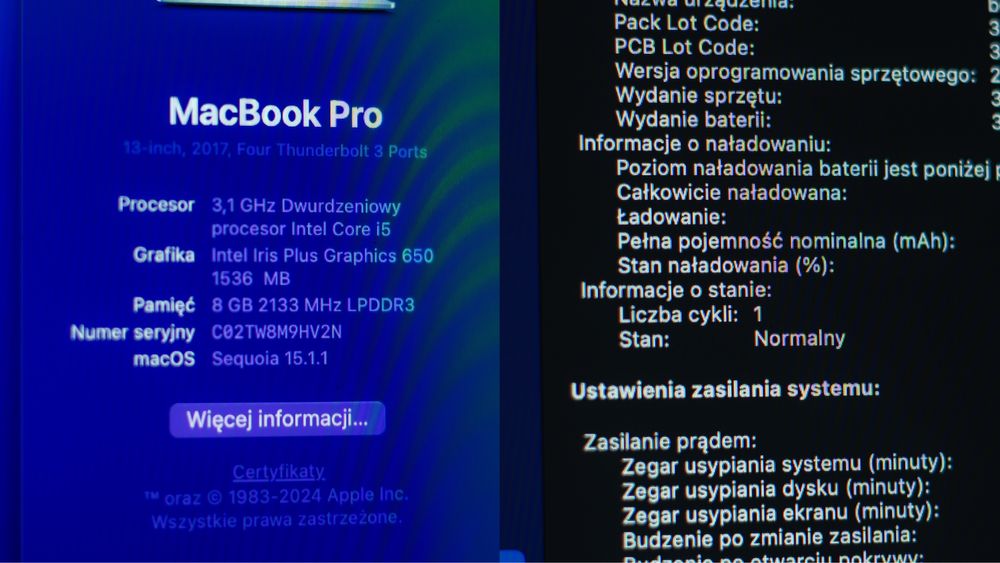 MacBook Pro 13 A1706 | TouchBar | Core i5 | 256GB SSD | MacOS Sequoia