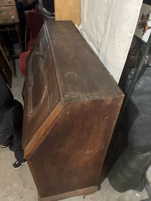 Stary dębowy sekretarzyk  80 lata