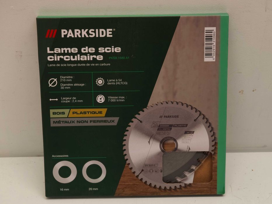 PARKSIDE tarcza do piły pilarki 210 mm 54 zęby drzewo metal plastik