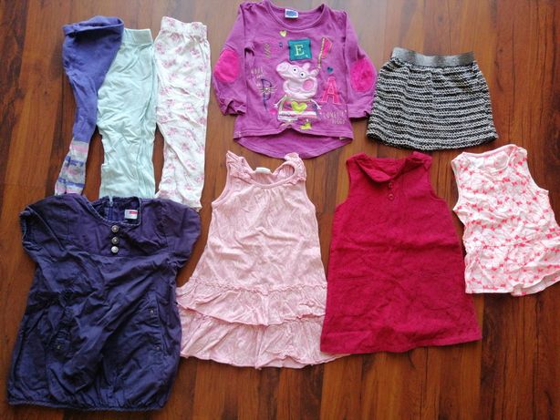 Ubrania dziewczęce 2-3 lata 92-98cm sukienka bluzka spódniczka