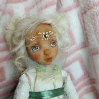 Интерьерная кукла ручной работы из полимерной глины.