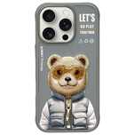 Nimmy Etui Iphone 16 Pro Max 6.9"        Szary/Gray Cool&Cute 2.0 Bear