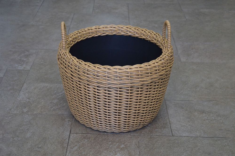 Дровниця (дрівниця) кошик, корзина для дров зі штучного ротангу, Кашпо