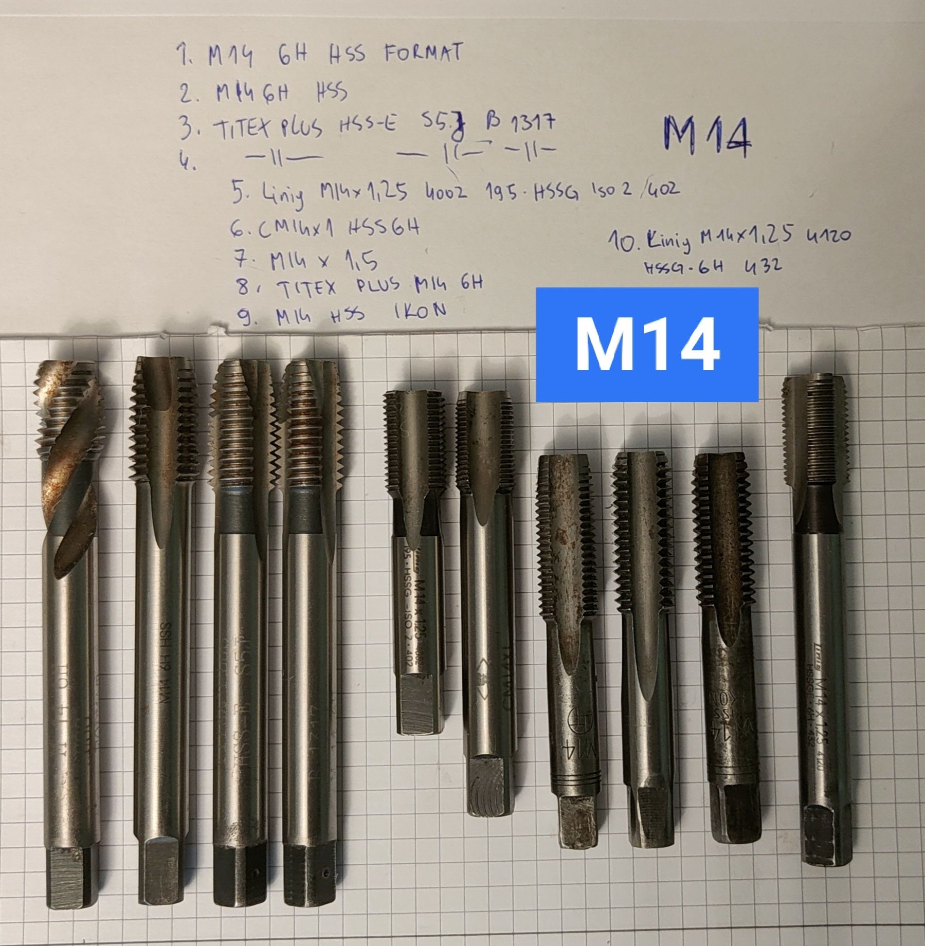 Gwintownik M30 M27 M24 M22 M20 M18 M16 G1/2 M2 M3 M5 M7 M2.5 M9 M6