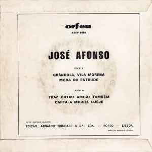 Vinil antigo original José Afonso ‎– Grândola, Vila Morena