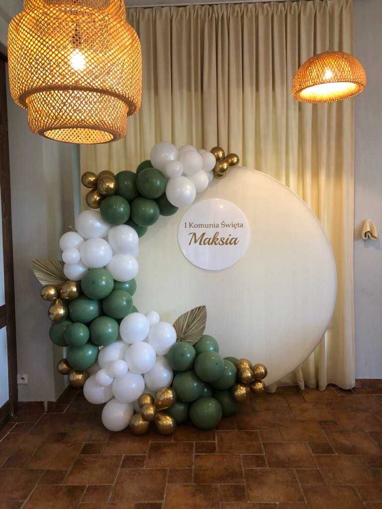 Wynajem ścianka balony dekoracje łuk ozdoby weselny ślubny imprezy