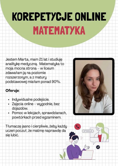 Korepetycje matematyka ONLINE [klasy 4-8]