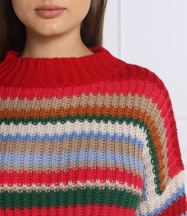 Max mara weekend sweter dziewicza welna 100% wool welniany w paski