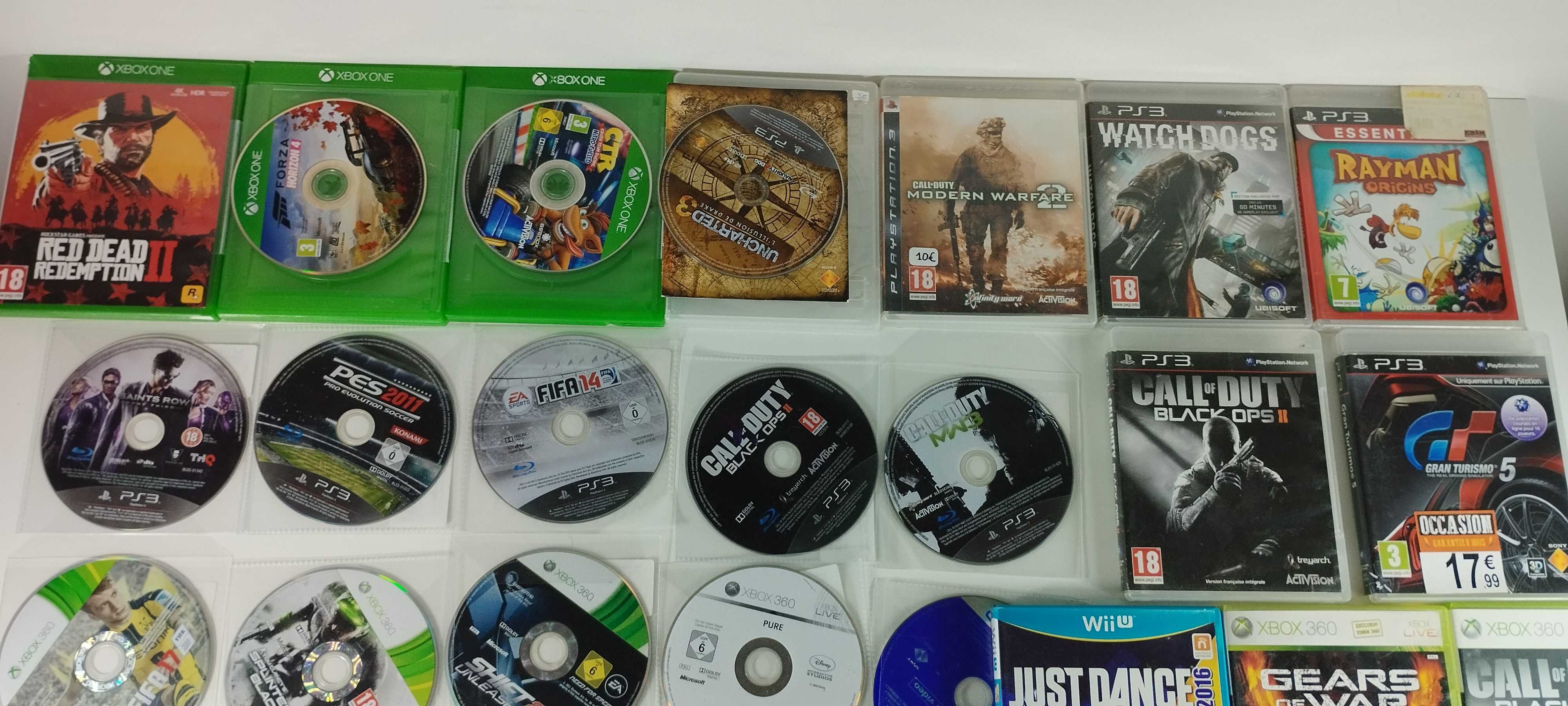 Lote de Jogos com e sem caixa, capas e manuais