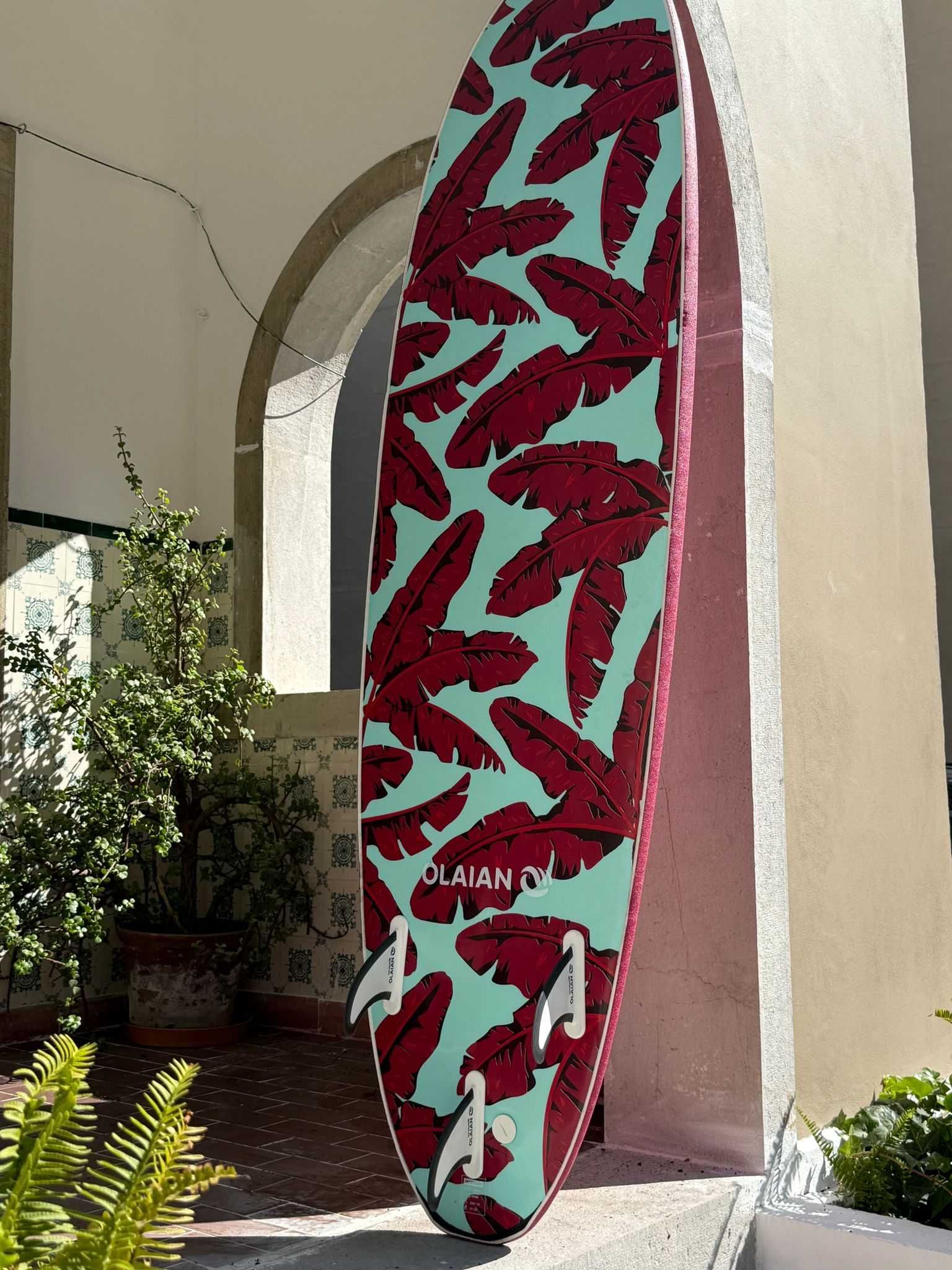 Prancha de Surf – Olaian 500 7'0" (55L) + Saco + Leash (30 de Julho)