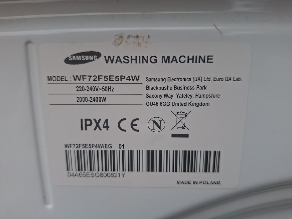 Niemiecka Pralka SAMSUNG Schaum Aktiv 7kg stan bdb 100% sprawna 
100%