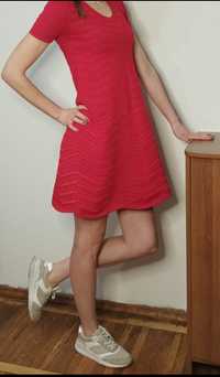 Платье красное укороченное джерси фирмы Twinset