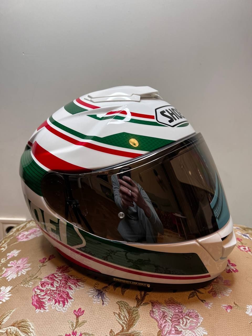 Shoei GT Air TC-4, Шолом, шлем, зелений, червоний, білий