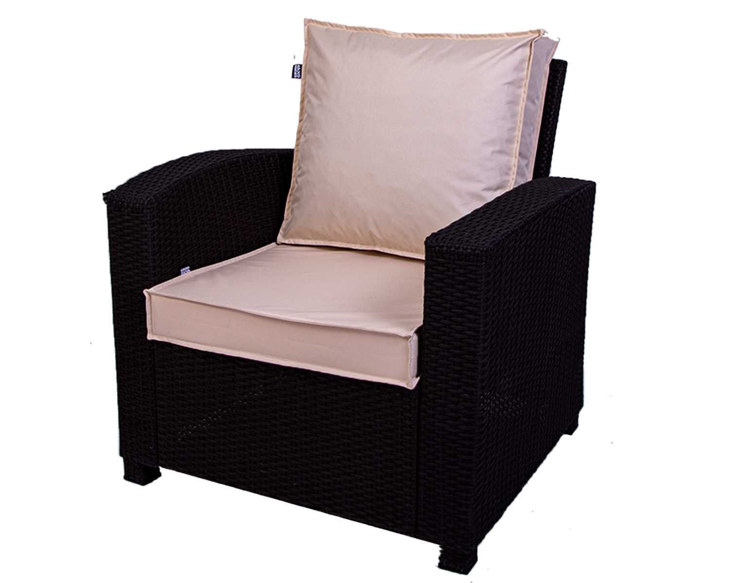 Poduszka na fotel RATTAN meble ogrodowe 55/60cm + oparcie poduszka