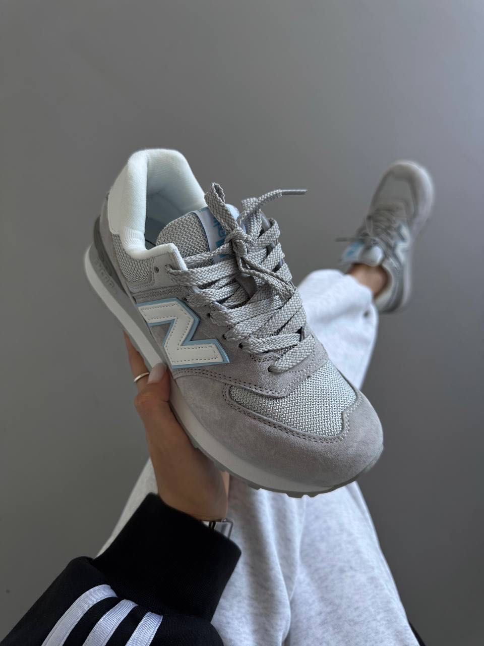 ТОП! New Balance 574 Light Gray / Blue 36 37 38 39 40 41 nb нб
